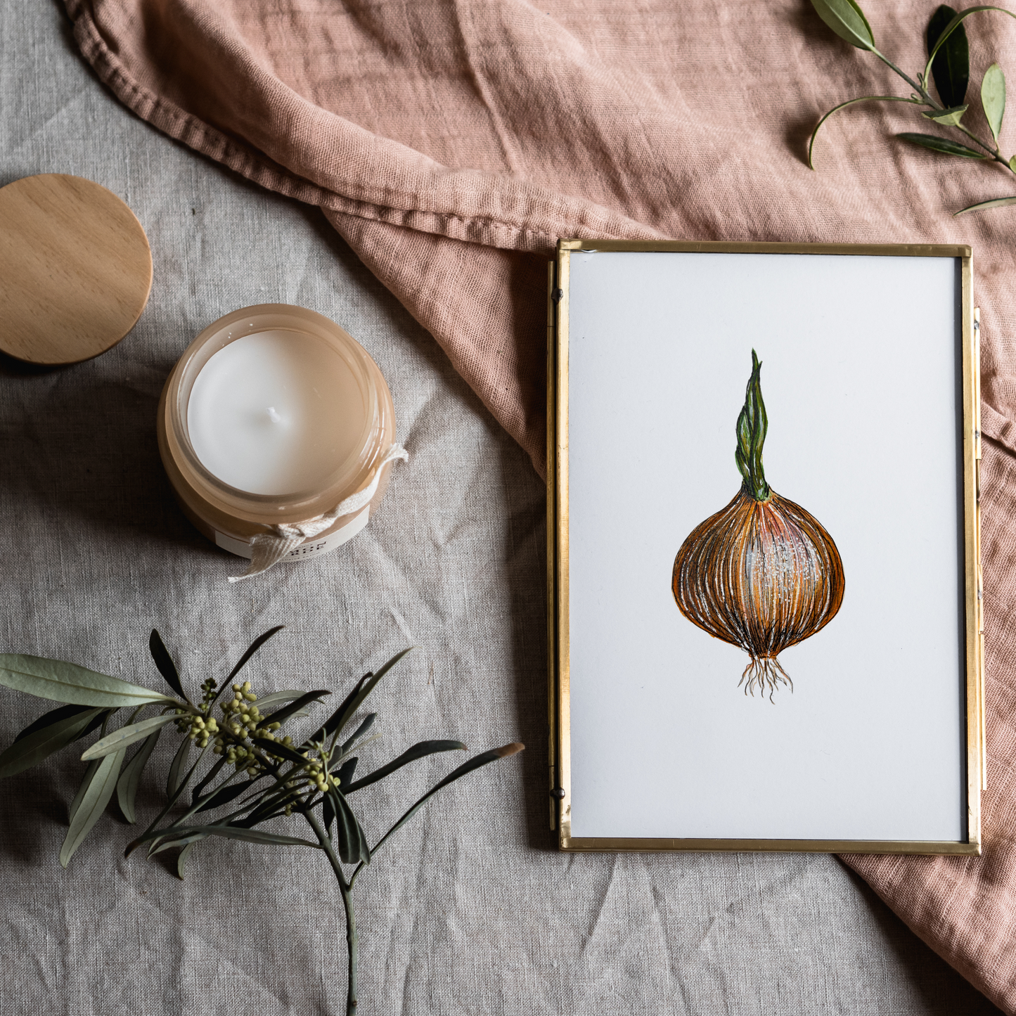 Aquarelle Ognion Jaune